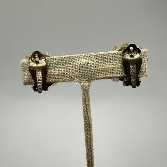 Vintage Lisner Aurora Borealis Clip on Earrings! - Picture 5 of 8